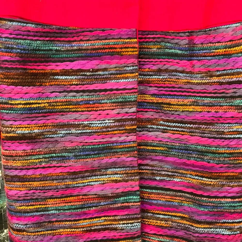 Jade Melody Tam Multi Color Pink Purple Wool Blend Coat Jacket Women's Small